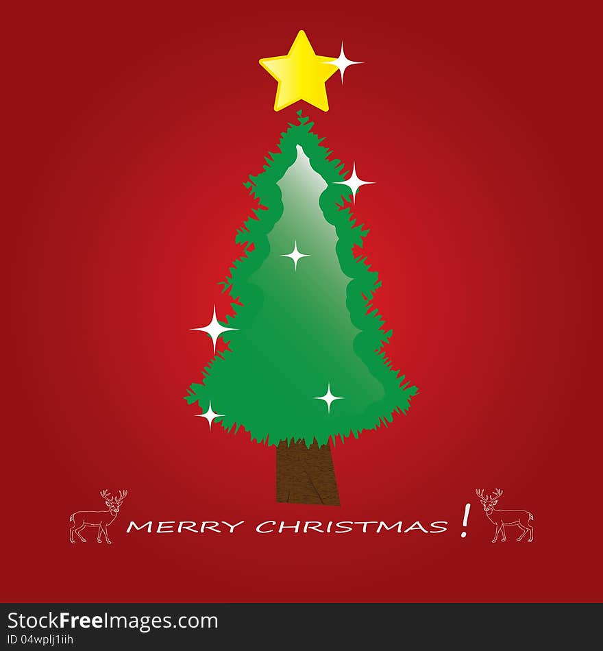 Christmas tree applique vector background.