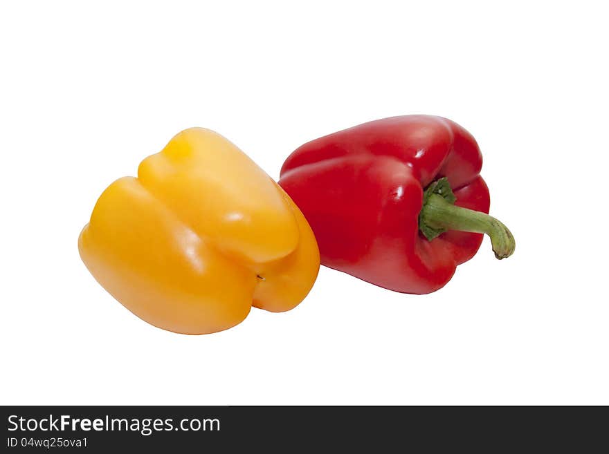 Red and yellow peppers