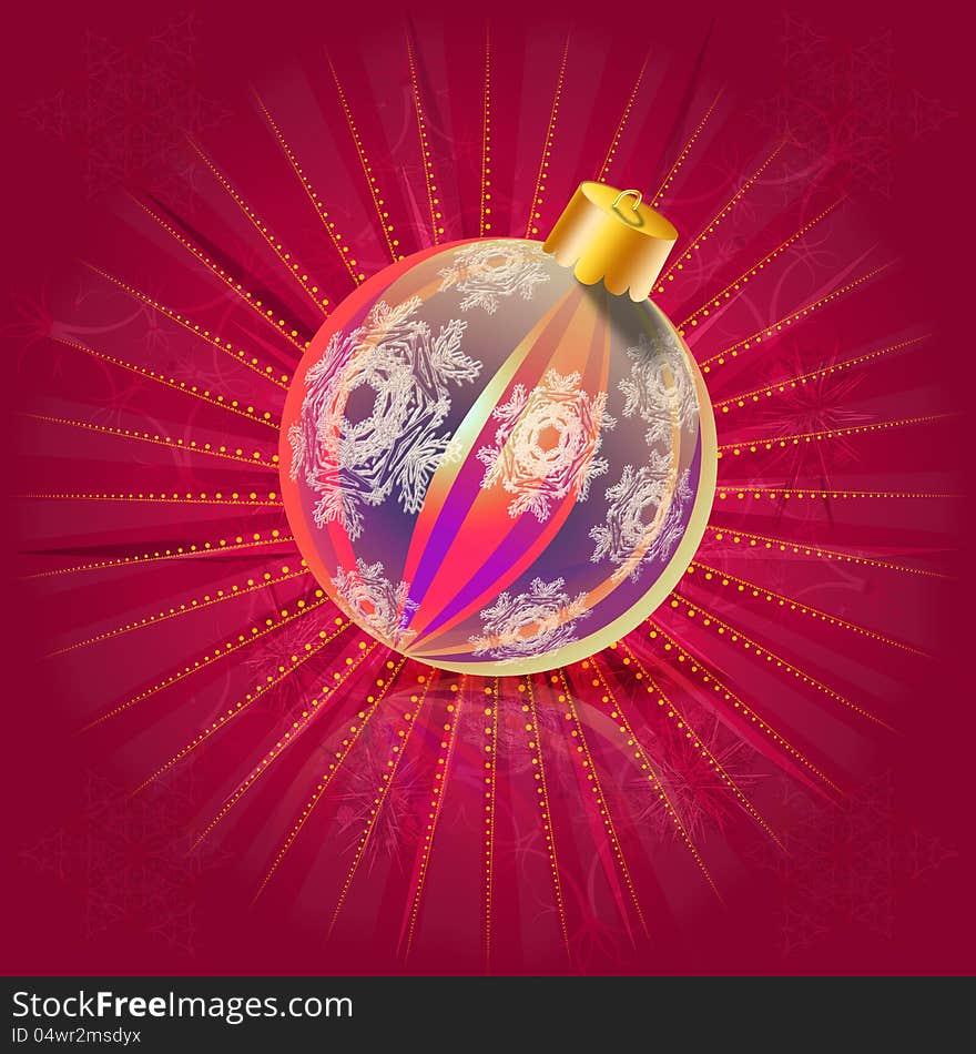 Colorful christmas ball