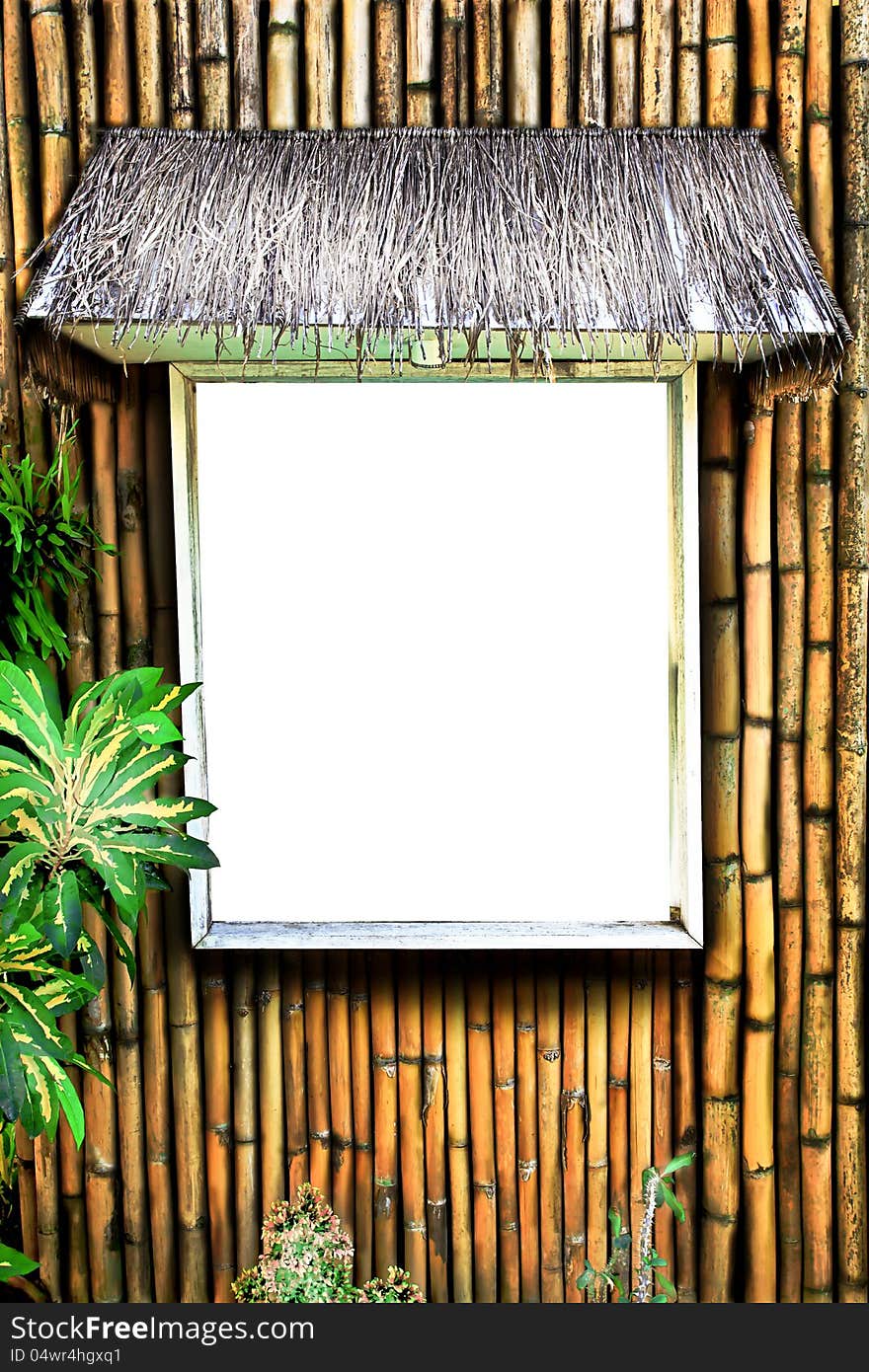 Bamboo Banner and a white background. Bamboo Banner and a white background