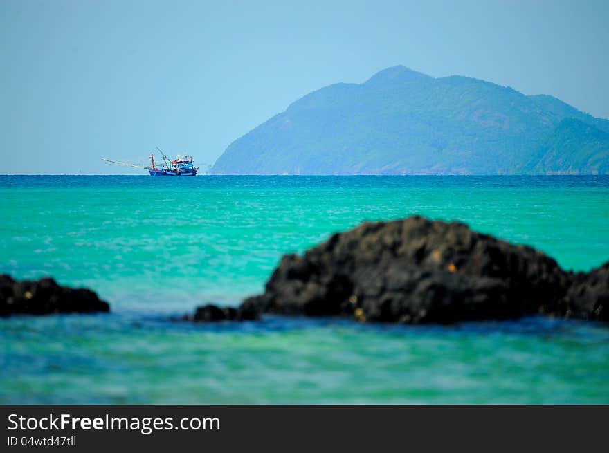 Fishing boat in the sea, thailand. Fishing boat in the sea, thailand