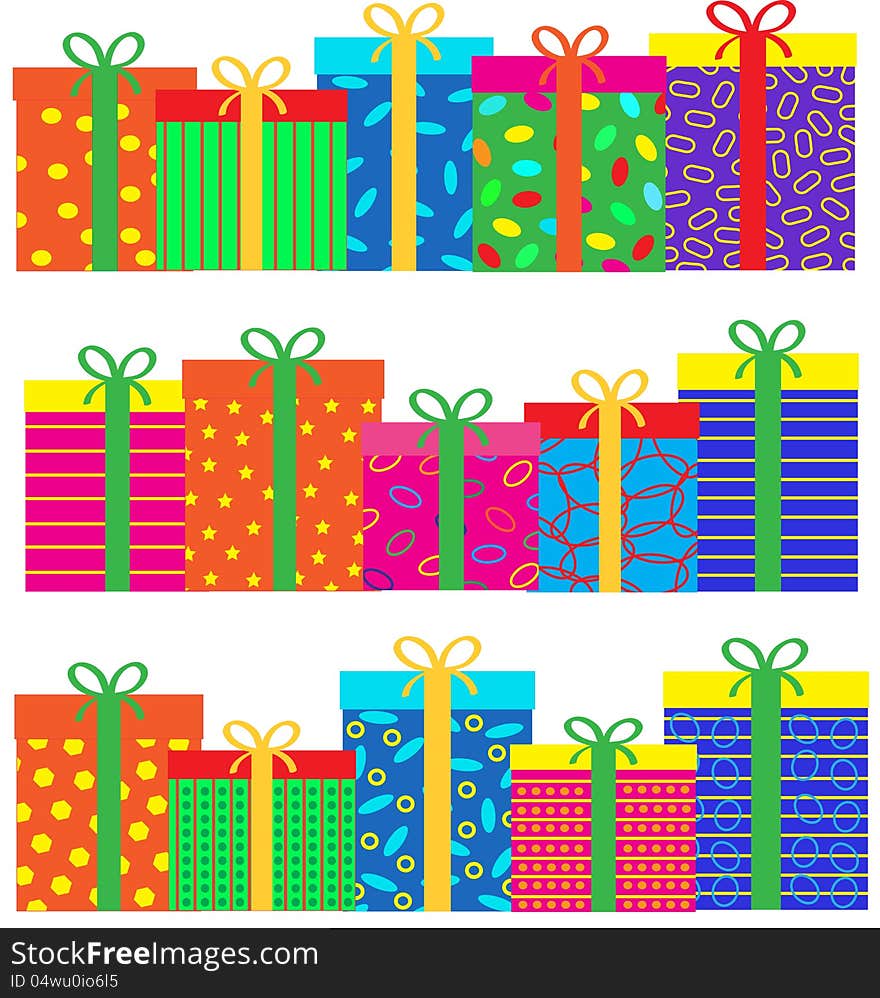 Stock Illustration - packaging for gifts, gift sets.