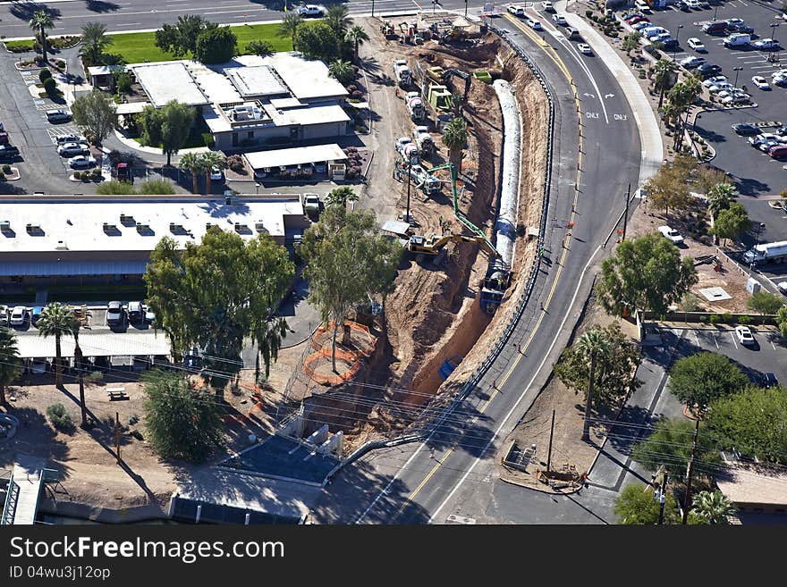 Cement Pour and construction in Canal