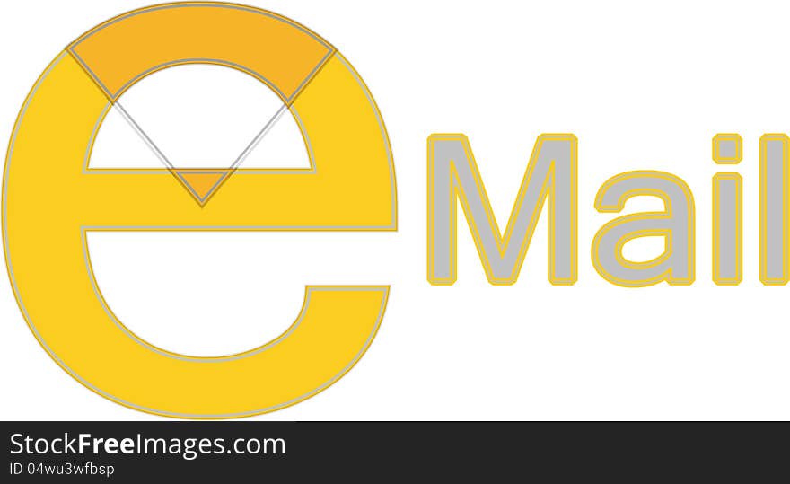 Abstract logo for mail website on a white background. Abstract logo for mail website on a white background