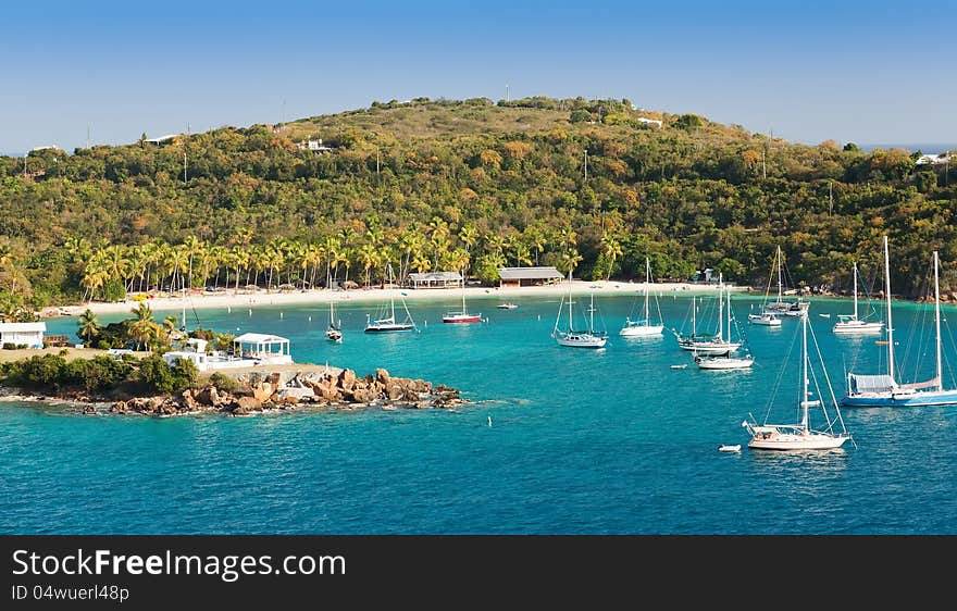 Beach Lagoon In St. Thomas, USVI