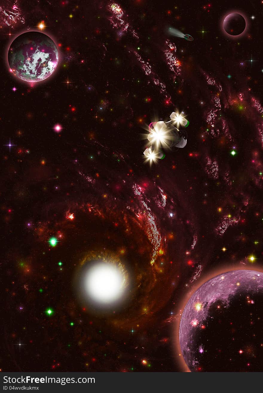 Deep space galaxy