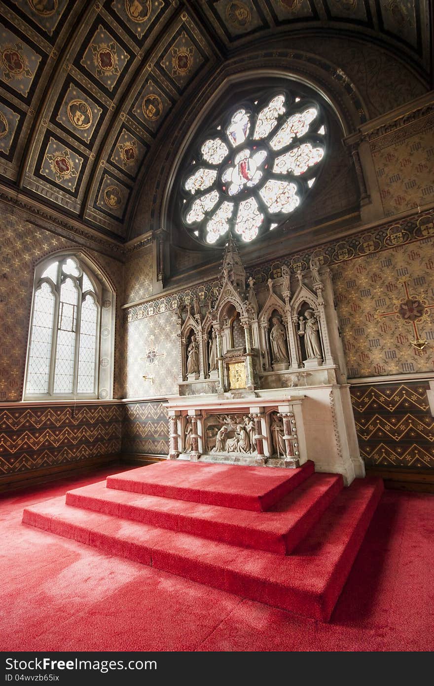 Chapel room and altar no longer used for practice. Chapel room and altar no longer used for practice