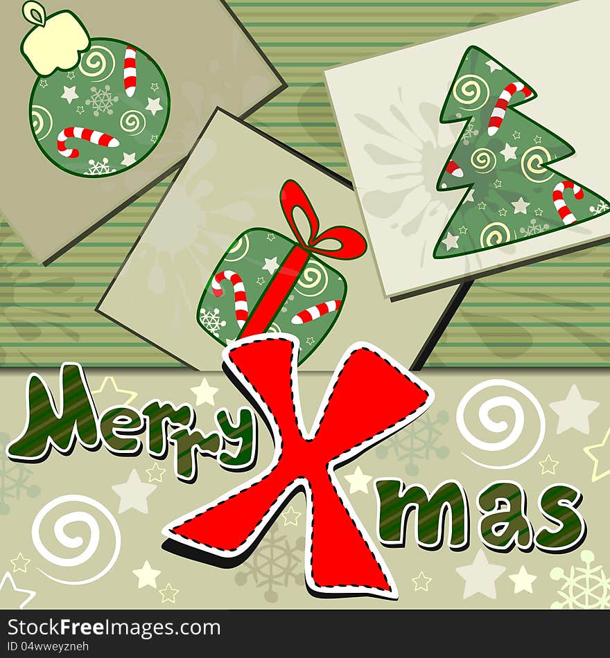 Scrapbook styled Christmas card