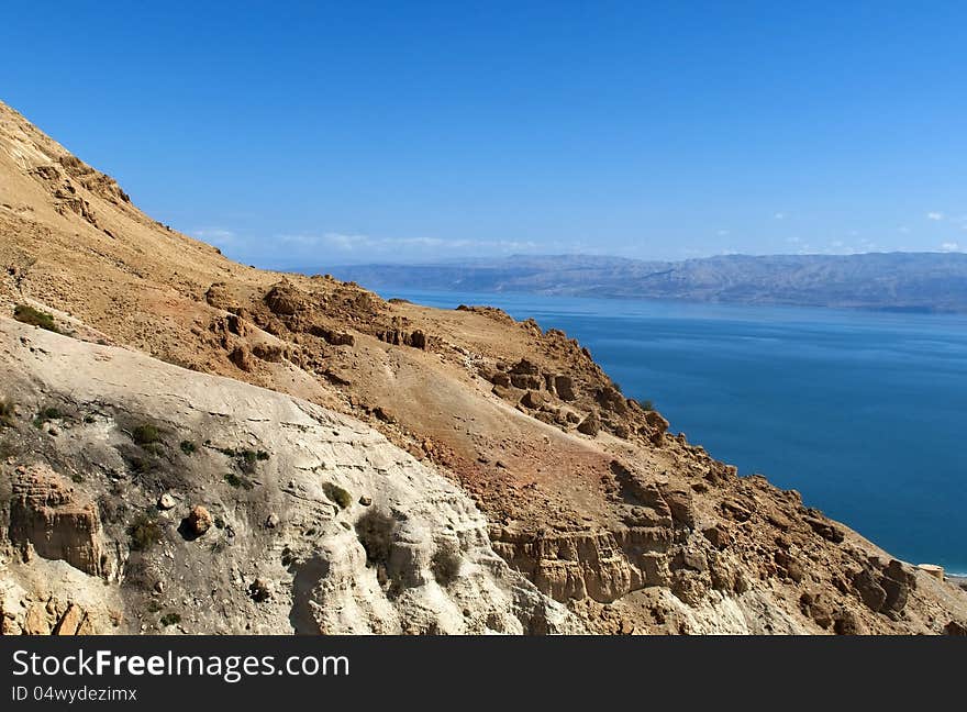 Views of the Dead Sea from the Mount Masada, Israel