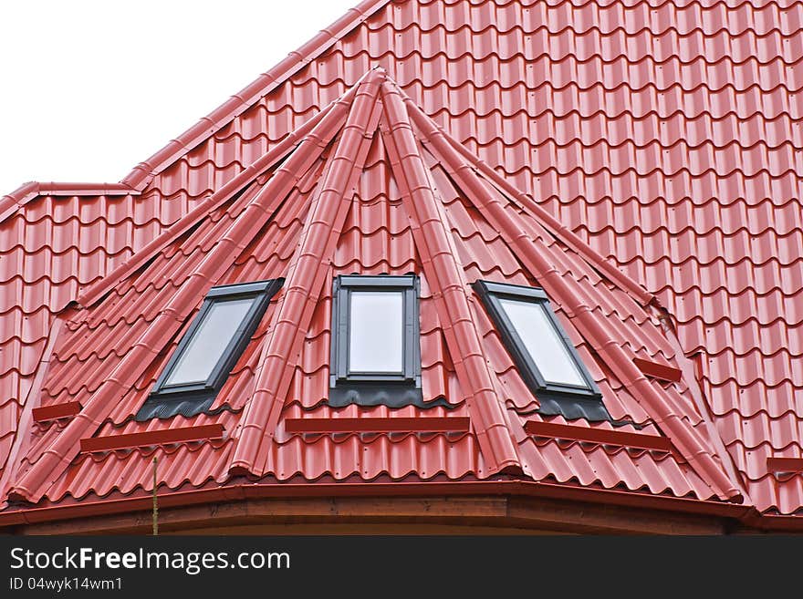 Traditional colored roof background texture. Traditional colored roof background texture