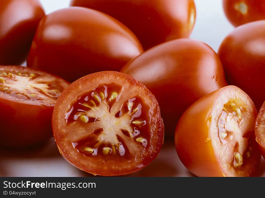 Group of sliced tomato