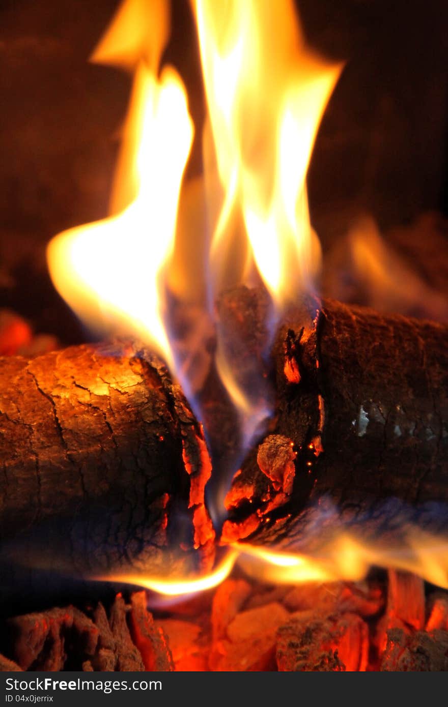 Beautiful fireplace in the house