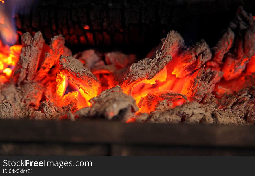 Beautiful fireplace in the house