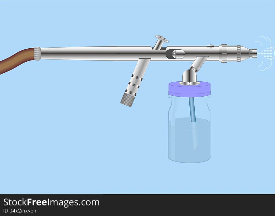 Device for spraying paint implementation molar operations. Device for spraying paint implementation molar operations.