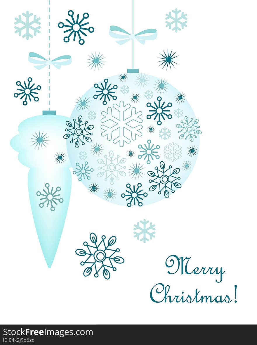 Christmas decorative background. Editable vector illustration