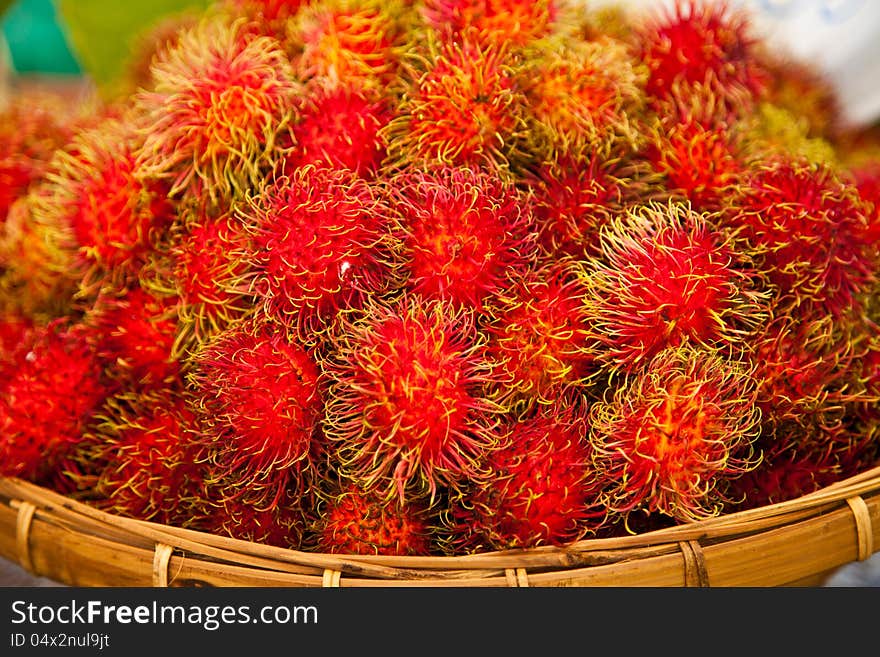 Rambutan is  popular fruits in Thailand