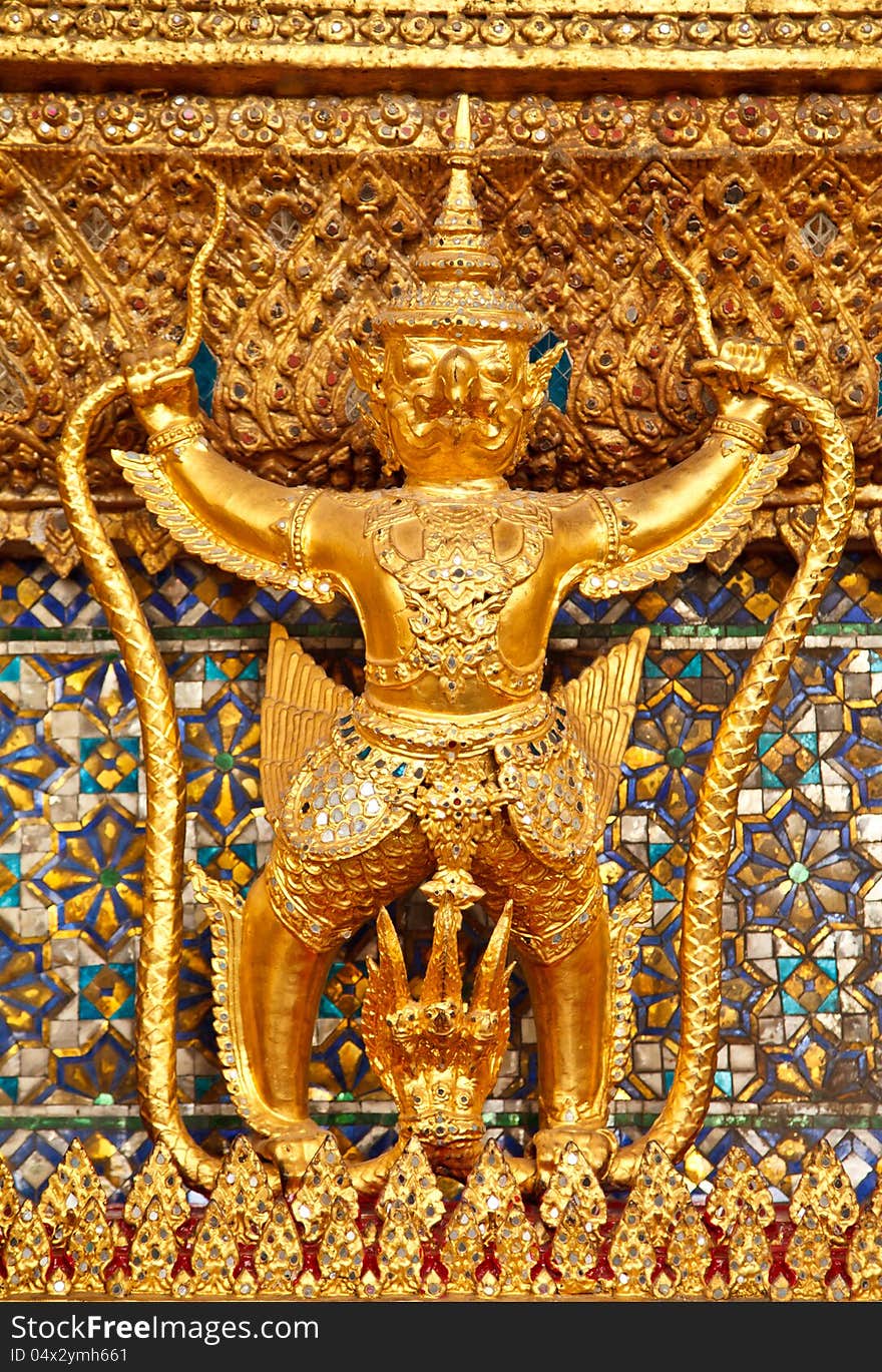 The sculpture in temple thailand