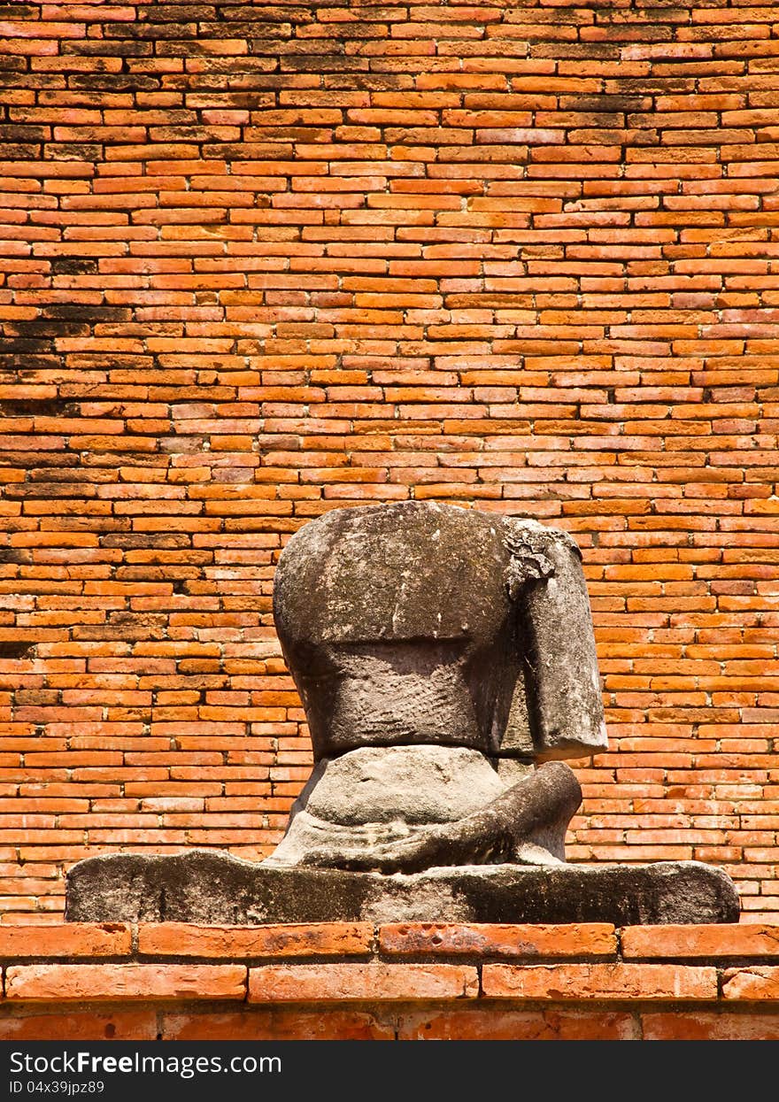 Old temple in ayuthaya of Thailand