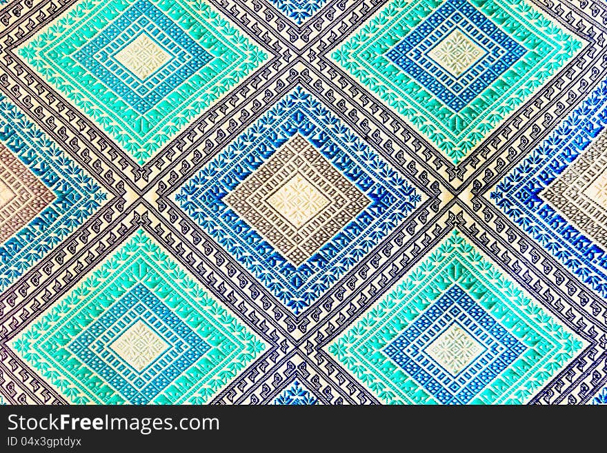 Beautiful hand woven patterned fabric