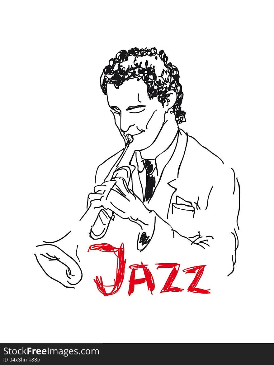 Illustration of a trumpeter