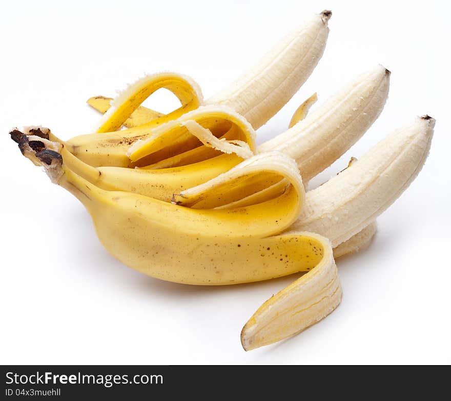 Bananas isolated on white