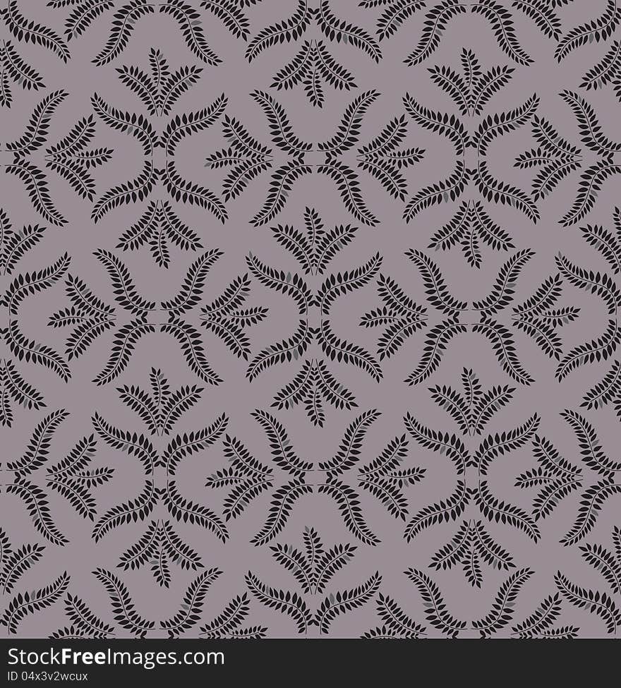 Floral pattern seamless. Flourish motif on grey background. Oriental wallpaper. Floral pattern seamless. Flourish motif on grey background. Oriental wallpaper.