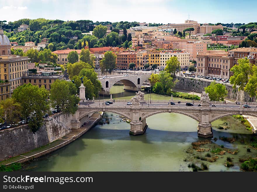 View of Rome cityscape