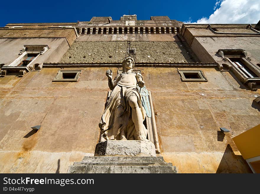 Archangel Michael Statue In Castel Sant Angelo