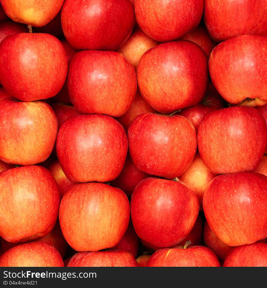 Group of red apples