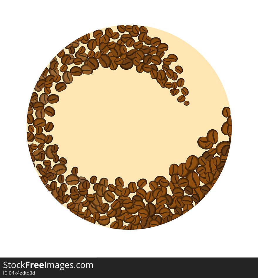 Coffee beans in a circle