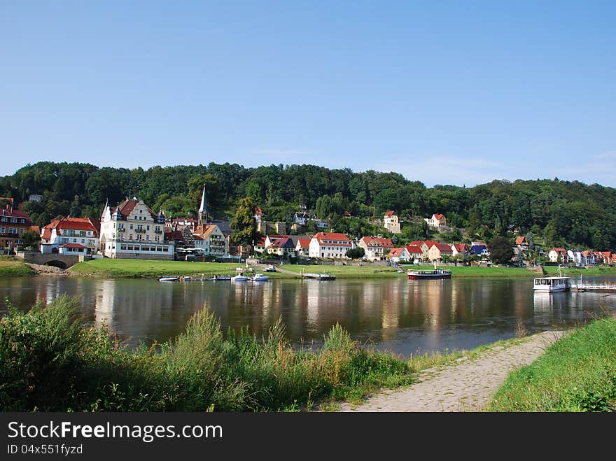 View strand of elbe