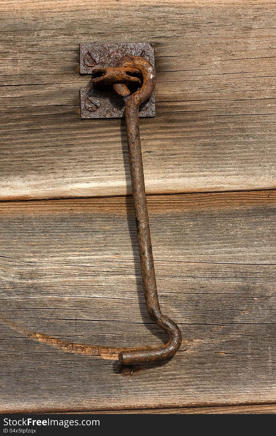 Rusty barn door latch