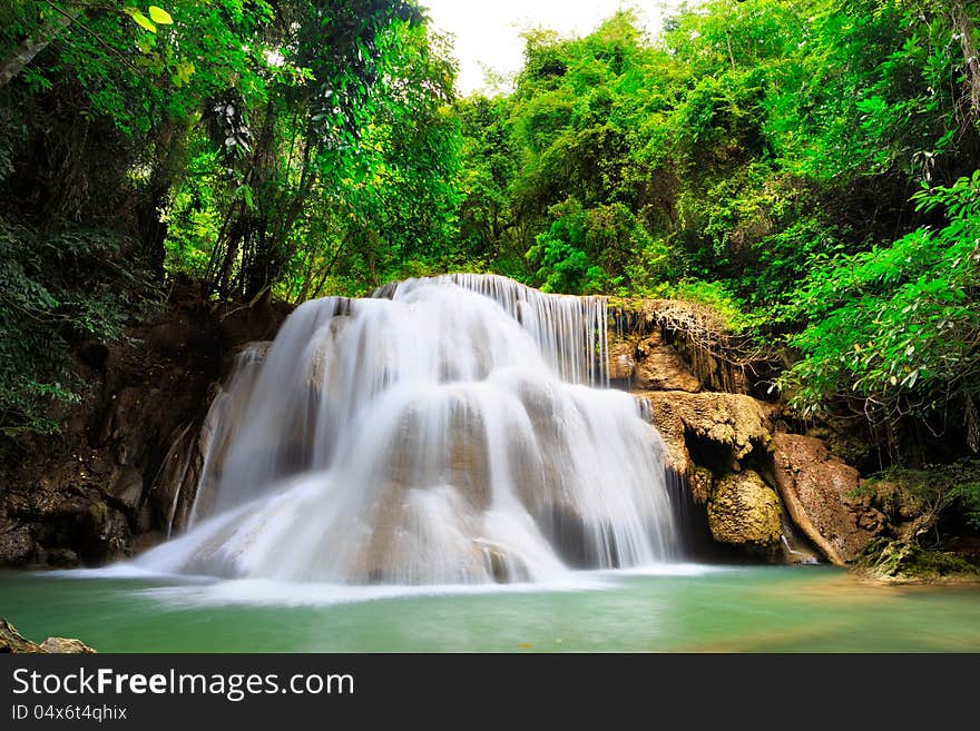 Thailand waterfall in Kanjanaburi