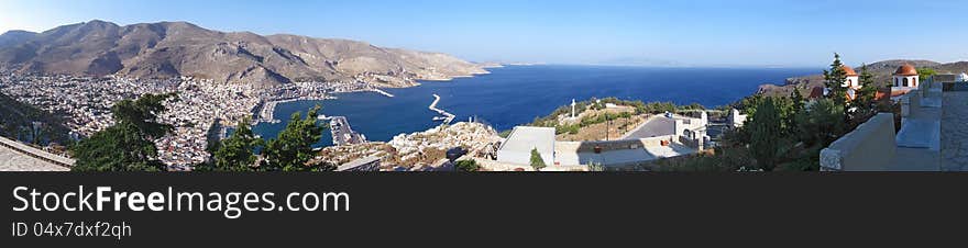 A panoramic view of kalymnos