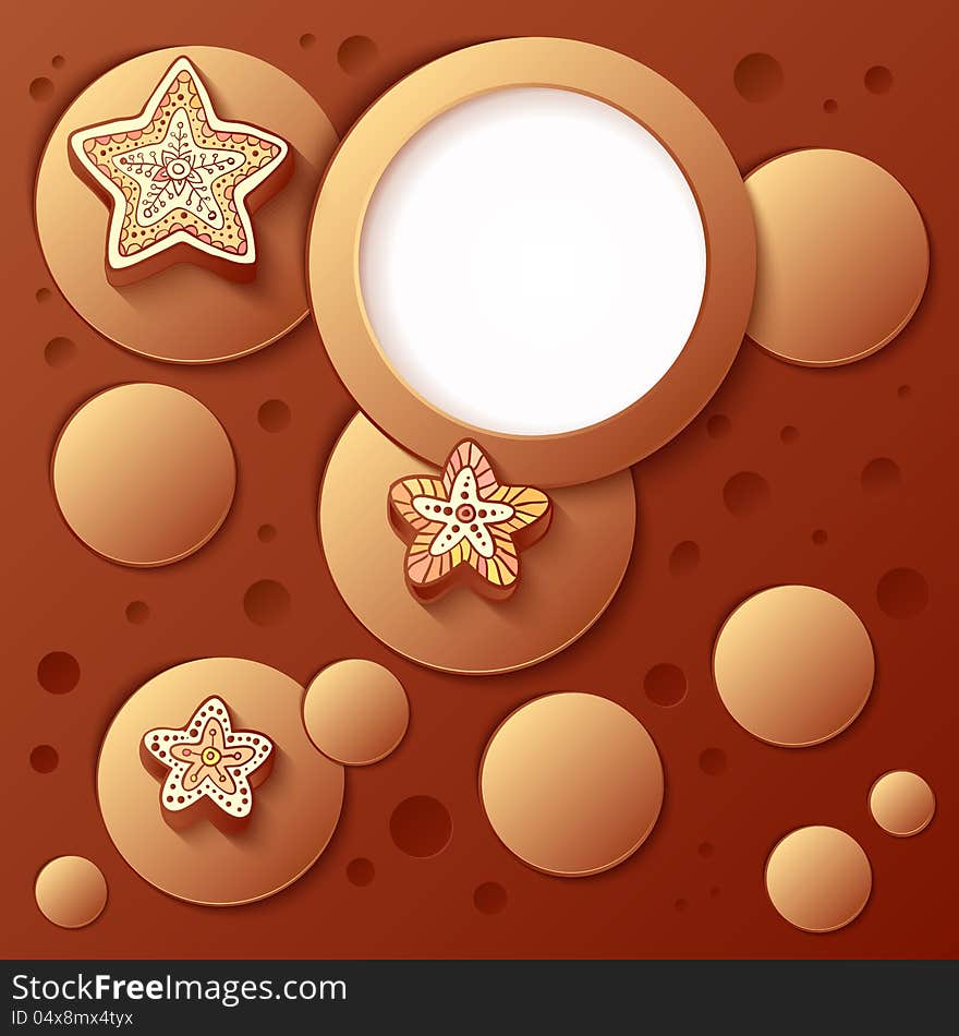 Chocolate bubbles and stars abstract artistic background. Chocolate bubbles and stars abstract artistic background