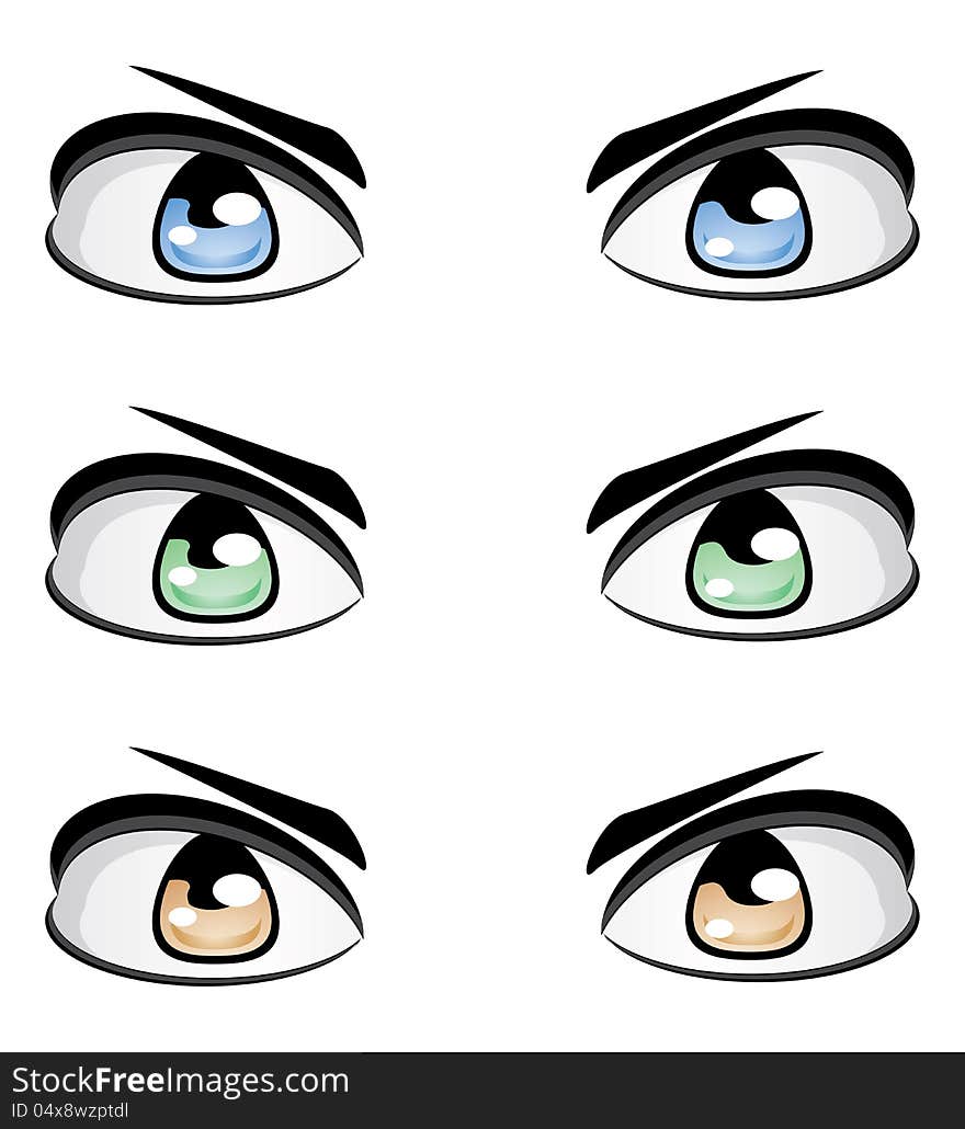 Male eyes of different colors