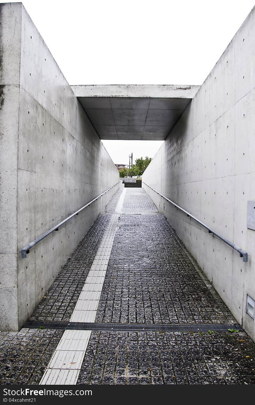 Following a path along the waters of Sayamaike, Osaka Prefectural Sayamaike Museum, Osaka, Japan