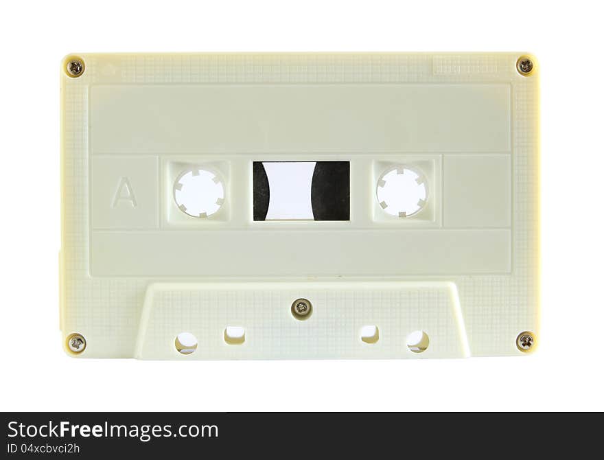 Cassette tape isolated on white with clipping path