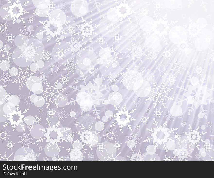 Christmas Background With Snowflakes