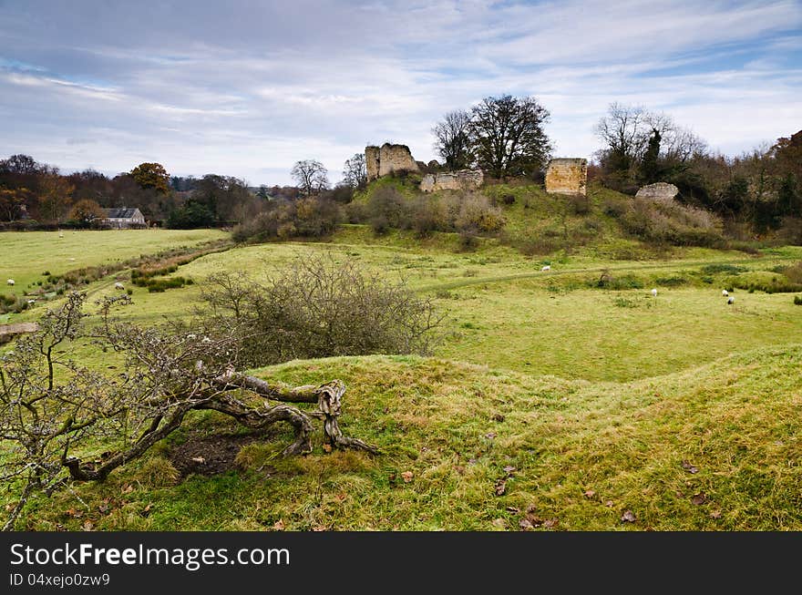 Mitford Castle ruin