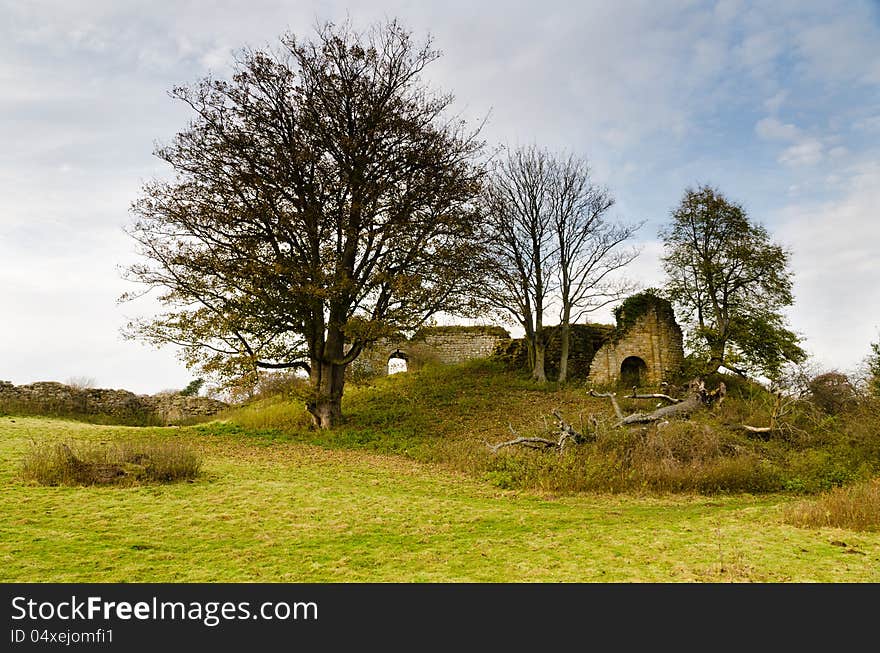 Mitford Castle Keep Remains