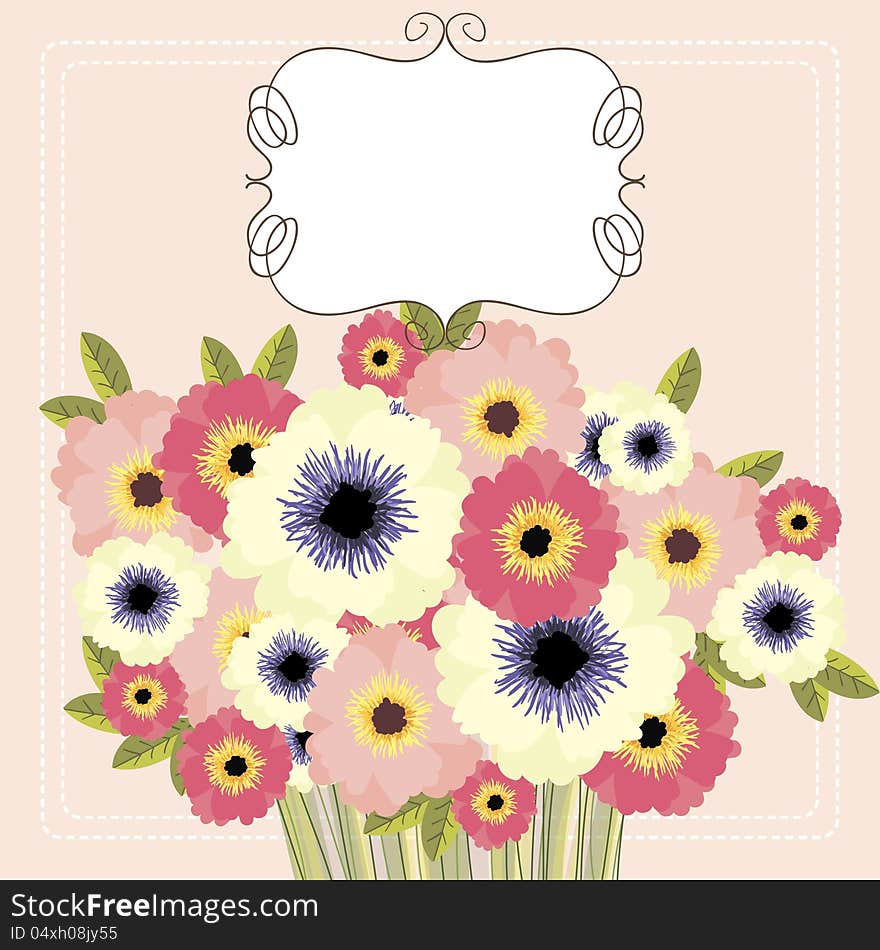 Delicate  background with flowers