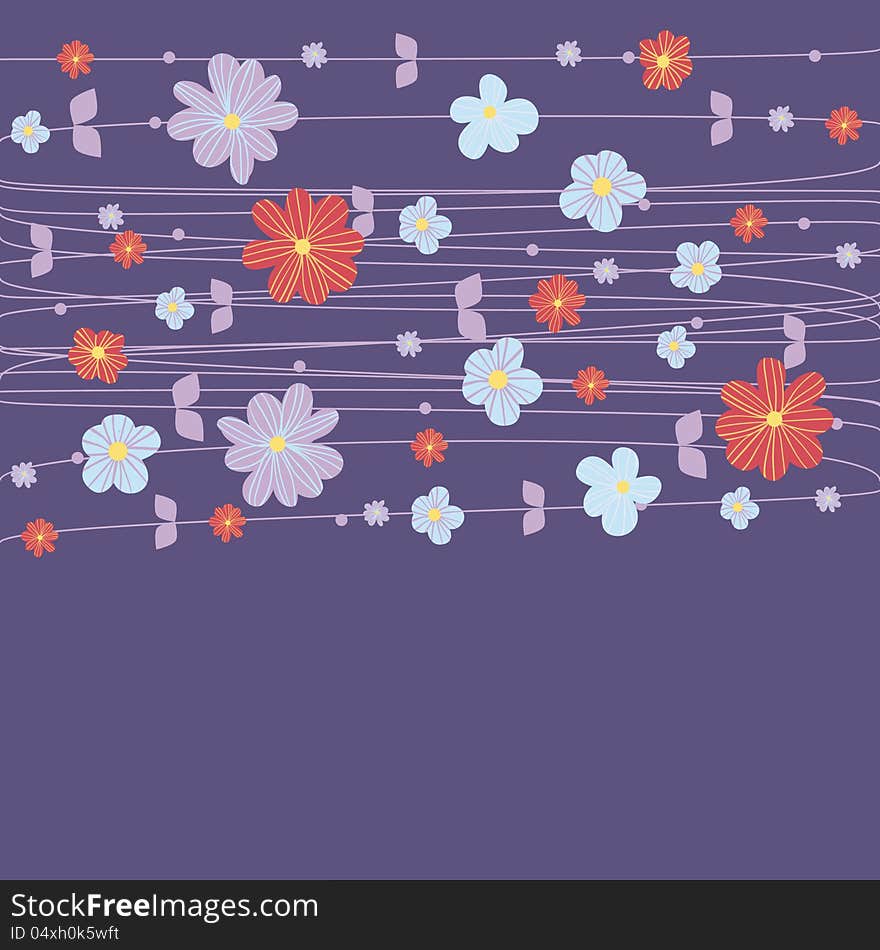 Delicate  background with flowers