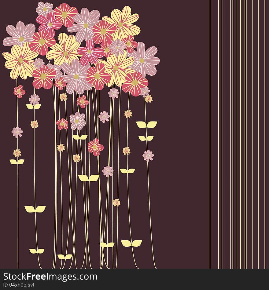 Delicate  background with flowers