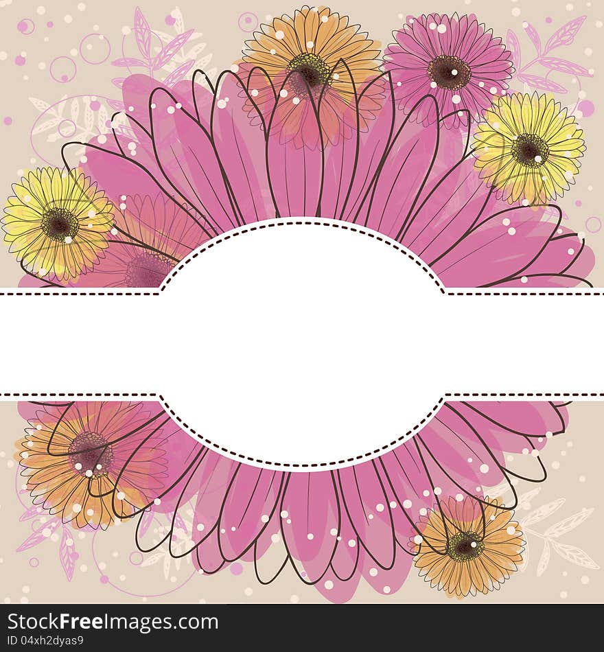 Delicate  background with flowers