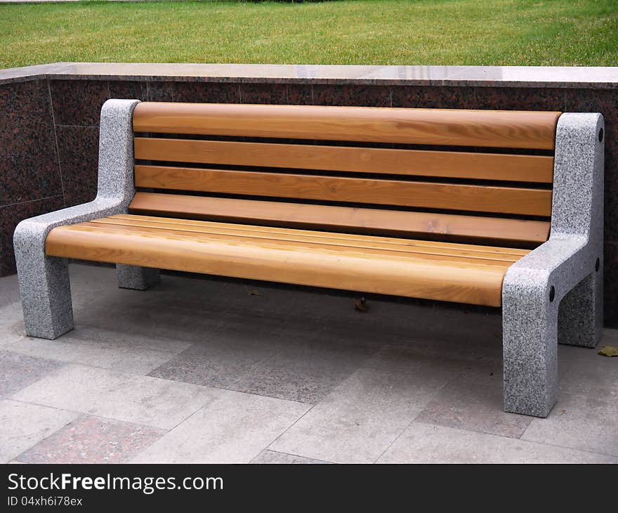 Bench to rest.