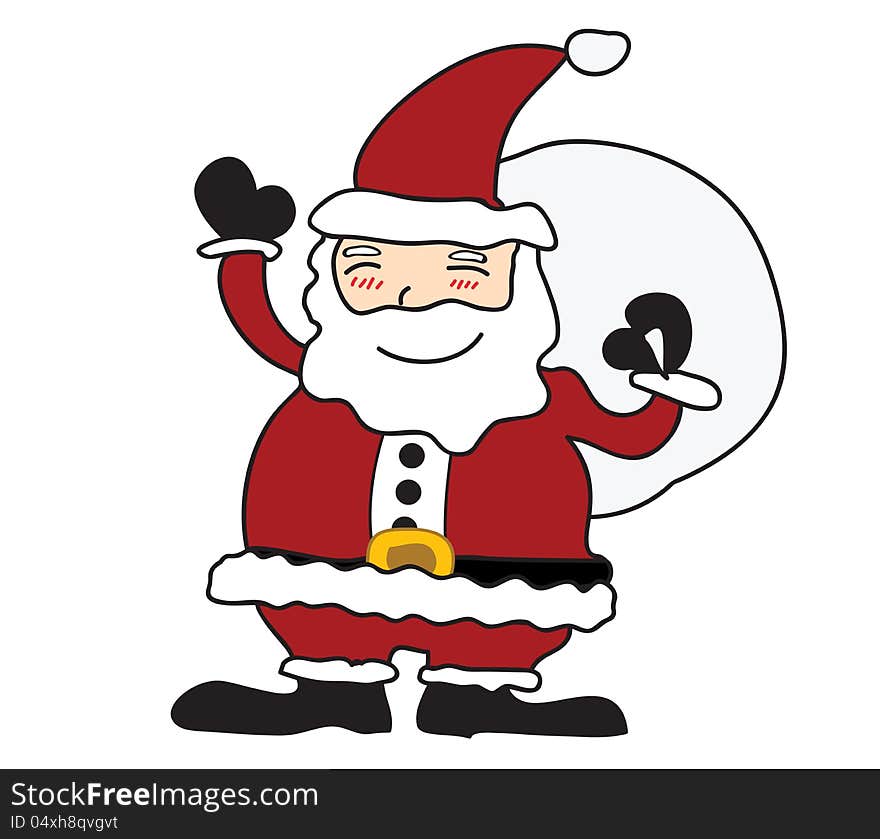 Santa Claus on white background ,christmas. Santa Claus on white background ,christmas