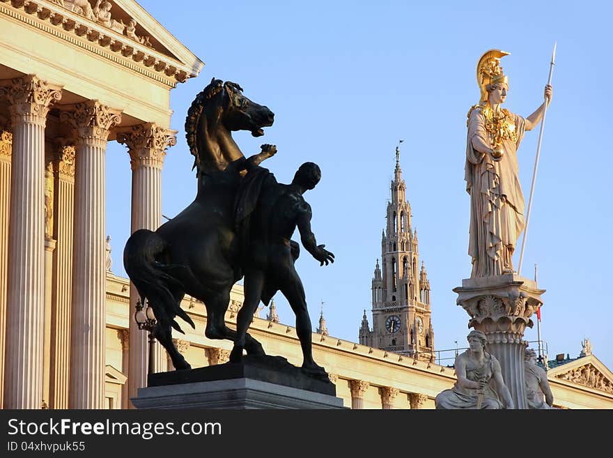 The Austrian Parliament In Vienna, Austria