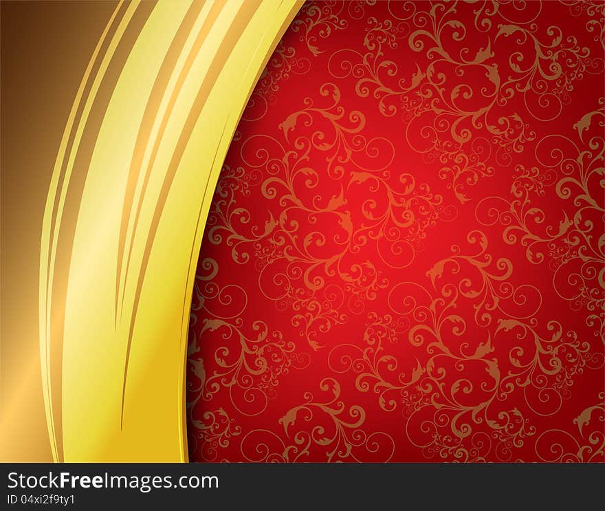 Red Luxury Background with gold insertion.