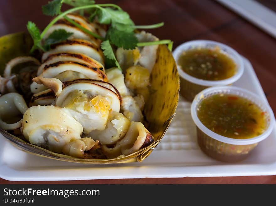 Grilled squid.